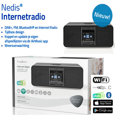 Internetradio | 42 W | DAB+ | FM | Bluetooth® | Zwart
