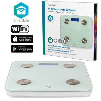 Wi-Fi smart personenweegschaal | BMI, Vet-, Water-, Bot-, Spieren-, Eiwitgehalte | Gehard Glas | 8 Personen