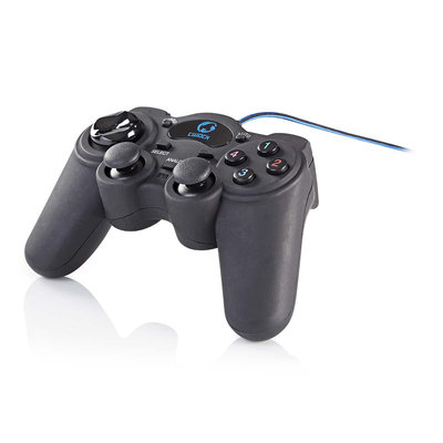 Gamepad | Haptische feedback | Gevoed over USB | Werkt met USB-apparaten