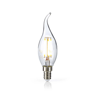 Retro LED-gloeilamp E14 | Kaars met gebogen punt | 4,8 W | 470 lm