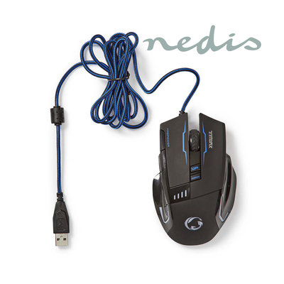 Gaming-muis | Met kabel | Verlicht | 3200 dpi | 8 knoppen