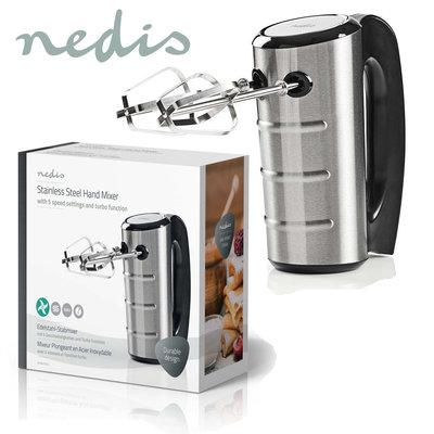 Handmixer | 350 W | 5 snelheden | Roestvrij staal