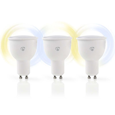 Wi-Fi smart LED-lampen | Warm- tot Koud-Wit | GU10 | 3-Pack