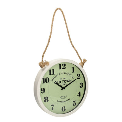 Hangklok voor Buiten Wit/Groen