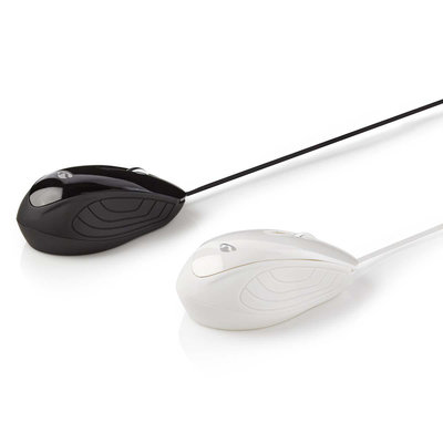 Bedrade optische Muis | 1000 dpi | 3-knops - Wit of zwart