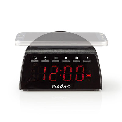 Digitale Wekkerradio | Draadloos Telefoon Opladen | FM | Bluetooth® | Stereo