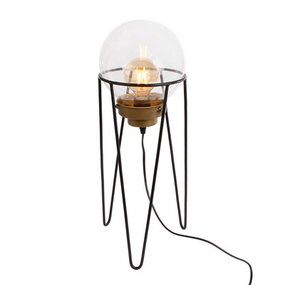 Vloerlamp Glas op Driepoot, 57,5cm