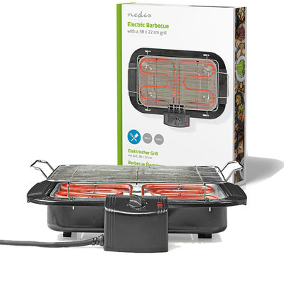 Elektrische Barbecue | Rechthoekig | 38 x 22 cm | 2000 W